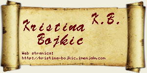 Kristina Bojkić vizit kartica